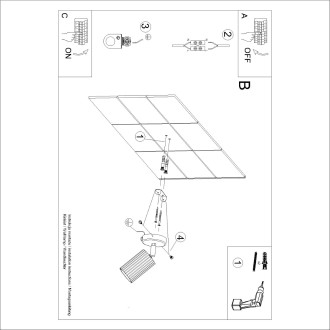 Nástěnné svítidlo KARBON černé s vypínačem
