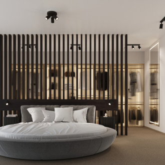 Nástěnné svítidlo KARBON černé s vypínačem