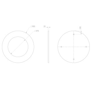 PRIDE kulaté zrcadlo v dřevěném rámu ? 90cm, stříbrná PD902