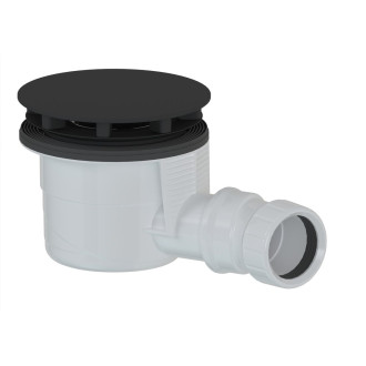 Vaničkový sifon, průměr 90mm, DN40, krytka černá mat 59134