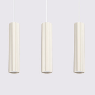 Závěsná lampa KARBON 3L béžová