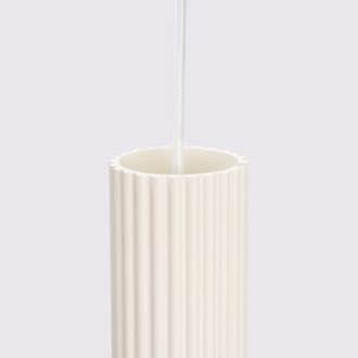 Závěsná lampa KARBON 3L béžová