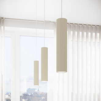 Závěsná lampa KARBON 3L béžová