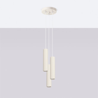 Závěsná lampa KARBON 3P béžová