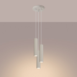 Závěsná lampa KARBON 3P béžová