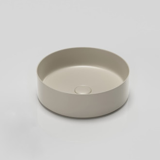 Umyvadlo na desku SAT Mood 36x36 cm béžová matná bez otvoru pro baterii SATM3636KM