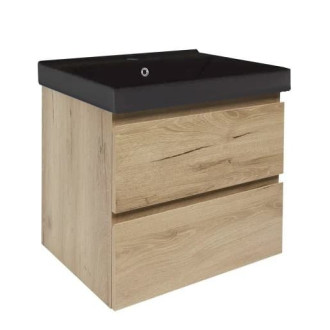 Koupelnová skříňka s umyvadlem SAT B-Way 59x50x45 cm dub mat BWAY260OAKUU1B