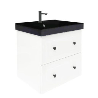 Koupelnová skříňka s umyvadlem Naturel Forli 60x45x46 cm bílá lesk FORLI60BIUVERB