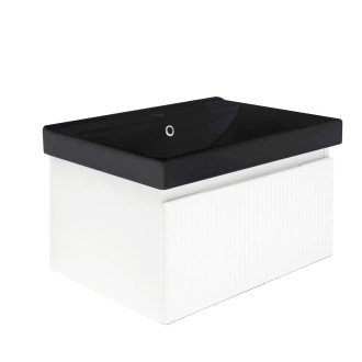 Koupelnová skříňka s umyvadlem SAT Evolution 58x30x45 cm bílá mat SATEVO60WMU1MB