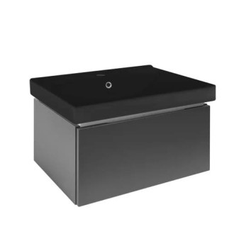 Koupelnová skříňka s umyvadlem SAT Feel 60x30x46 cm antracit mat SATFEEL60ANTU1MB