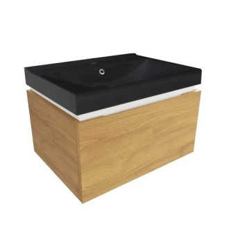 Koupelnová skříňka s umyvadlem SAT Feel 60x30x46 cm dub medový mat SATFEEL60DMU1MB