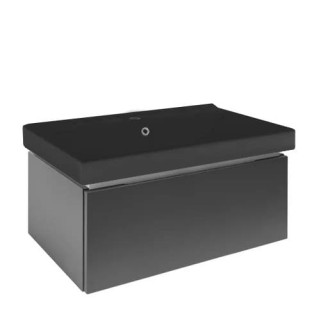 Koupelnová skříňka s umyvadlem SAT Feel 80x30x46 cm antracit mat SATFEEL80ANTU1MB