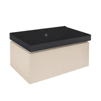 Koupelnová skříňka s umyvadlem SAT Feel 80x30x46 cm pískově béžová mat SATFEEL80BEU1MB