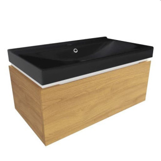 Koupelnová skříňka s umyvadlem SAT Feel 80x30x46 cm dub medový mat SATFEEL80DMU1MB