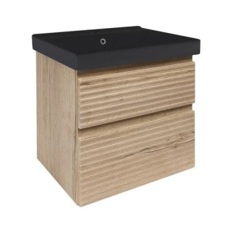 Koupelnová skříňka s umyvadlem Naturel Savona 58x53x45 cm dub mat SAVONA260DHU1B