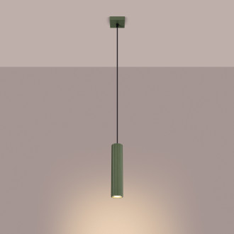 Závěsné svítidlo KARBON 1 olivově zelené