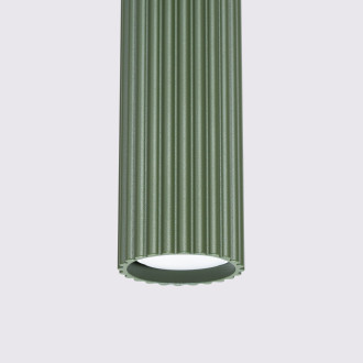 Závěsná lampa KARBON 3L olivově zelená