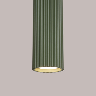 Závěsná lampa KARBON 3L olivově zelená