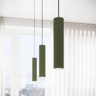 Stolní lampa KARBON olivově zelená