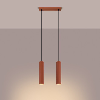 Závěsné svítidlo KARBON 2 červená okrová