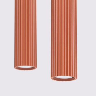 Závěsné svítidlo KARBON 2 červená okrová