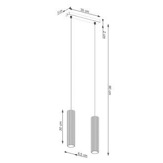 Závěsné svítidlo KARBON 2 červená okrová