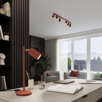 Závěsné svítidlo KARBON 2 červená okrová