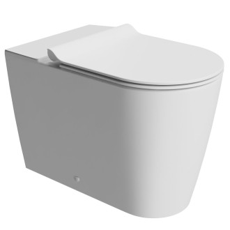 KUBE X WC mísa kombi spodní/zadní odpad, Swirlflush, 36x63cm, bílá dual-mat