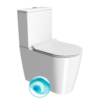 KUBE X WC kombi, Swirlflush, spodní/zadní odpad, bílá ExtraGlaze