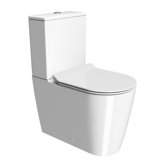 KUBE X WC kombi, Swirlflush, spodní/zadní odpad, bílá ExtraGlaze