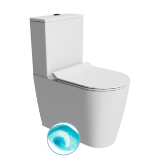 KUBE X WC kombi, Swirlflush, spodní/zadní odpad, bílá dual-mat