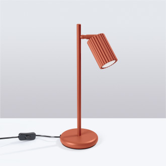 Stolní lampa KARBON červená okrová
