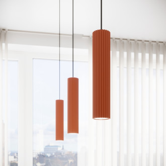 Stolní lampa KARBON červená okrová
