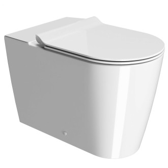 KUBE X WC mísa kombi spodní/zadní odpad, Swirlflush, 36x63cm, bílá ExtraGlaze