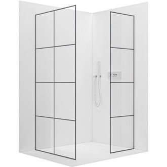 CERANO Sprchová zástěna Walk-in Onyx T L/P  chrom, industriální sklo 140x120