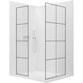 CERANO Sprchová zástěna Walk-in Onyx T L/P  chrom, industriální sklo 140x120