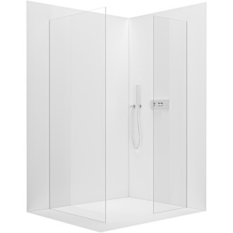 CERANO Sprchová zástěna Walk-in Onyx T L/P  chrom, transparent sklo 110x100