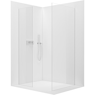 CERANO Sprchová zástěna Walk-in Onyx T L/P  chrom, transparent sklo 110x100