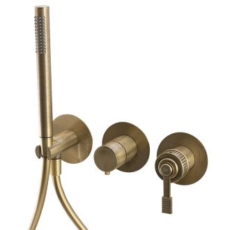 VERSI podomítková sprchová/vanová baterie s ruční sprchou, 2 výstupy, bronz RV052/18