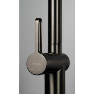 Deante Magnetic dřezová baterie s flexibilním výtokem, 2-funkční sprcha, titan BRM_D72M