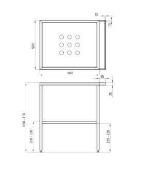 DEANTE  CST_X60A Konstrukce 665x500mm