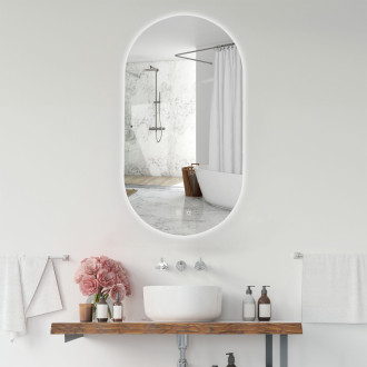 REA Zrcadlo LED EGG 60x80cm HOM-05523