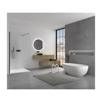 CERANO Sprchová zástěna Walk-in Onyx T L/P  +držák chrom, transparent sklo 80x60