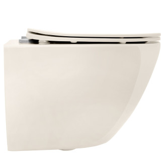 Rea Závěsná WC mísa REA Carlo Mini Rimless Ecru REA-C5500