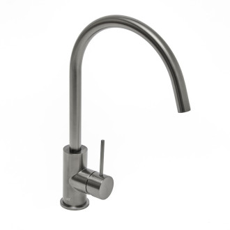 Dřezová baterie SAT Aurum s otočným ramínkem broušený gun metal SATBAUR280BGM