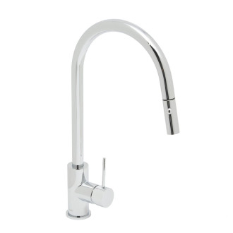 Dřezová baterie SAT Aurum s vytahovací sprškou, 2 proudy chrom SATBAUR286CR