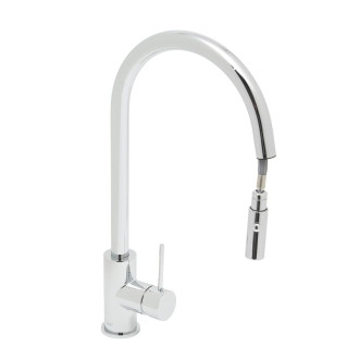 Dřezová baterie SAT Aurum s vytahovací sprškou, 2 proudy chrom SATBAUR286CR