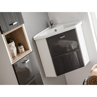 Comad FINKA GREY 800- 2D Vysoká skříňka 2 dvířka