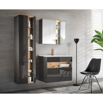 Comad BAHAMA GREY 800 Vysoká skříňka 2 dvířka