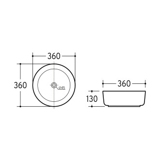 Comad UM-6259 SIMPLE 8. Nábytkové umyvadlo na desku